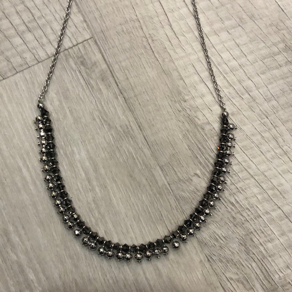 Touchstone Crystal Silver Dangle Necklace